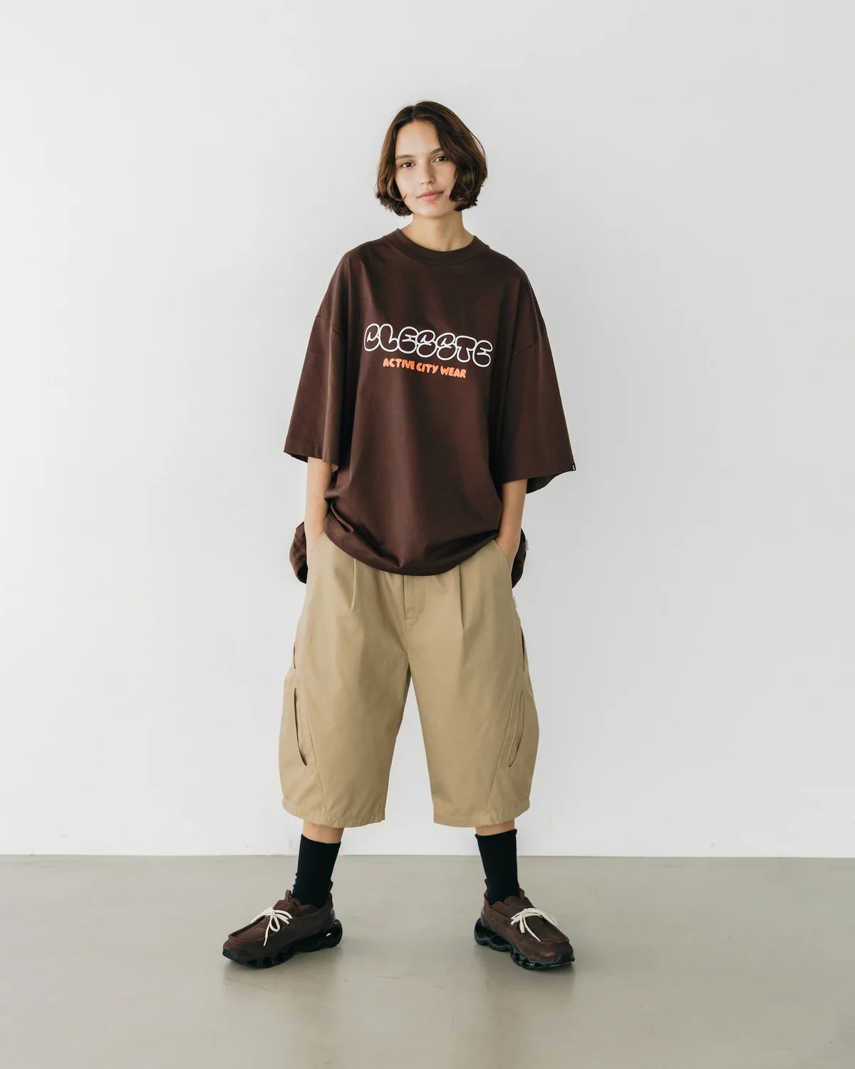 CLESSTE BUBBLE LOGO PRINT MASSIVE T-SHIRT WITH DRAWSTRINGS