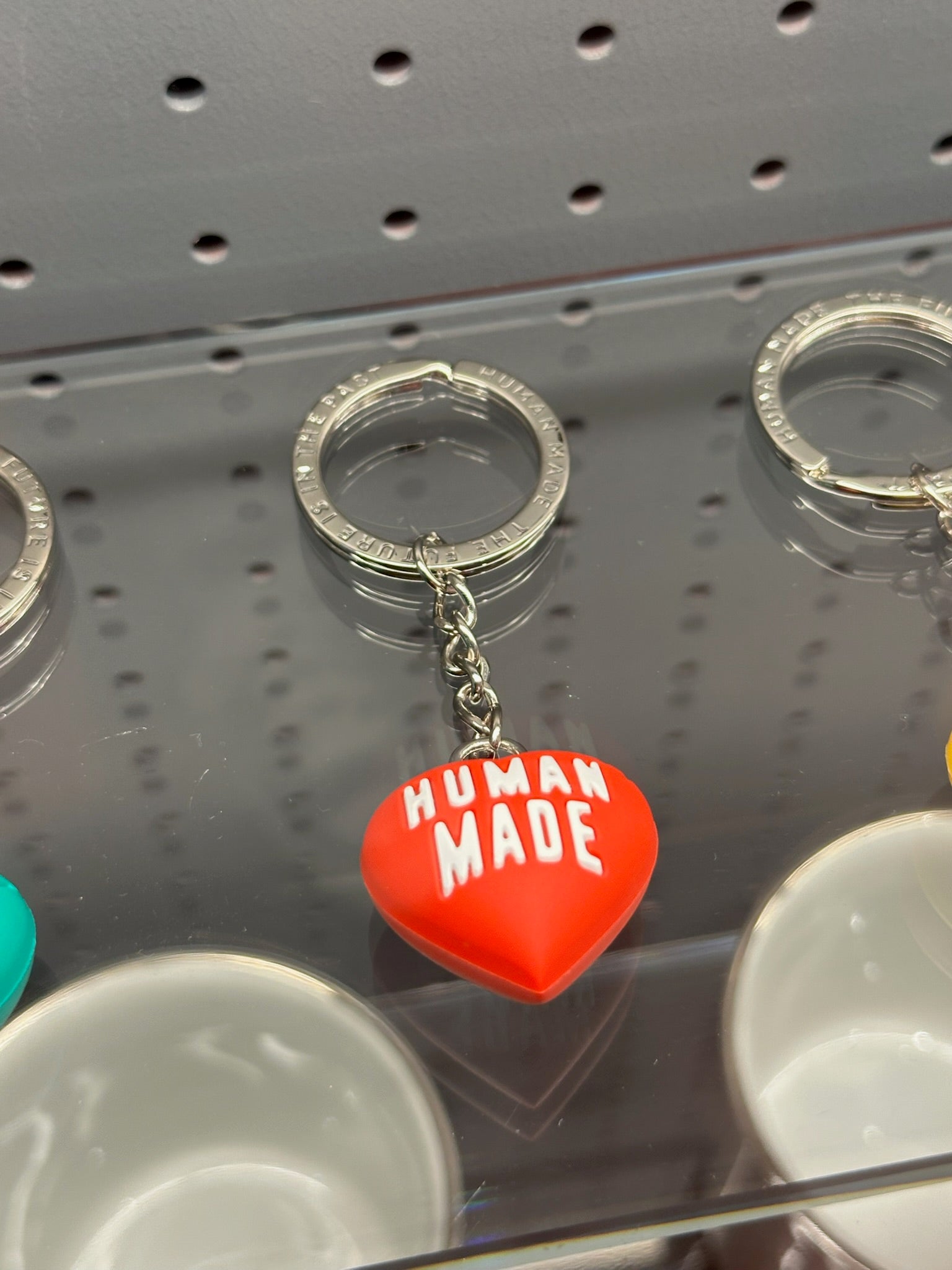 Human Made heart rubber keychain
