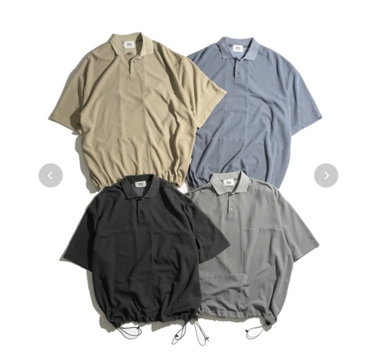 WETTEMPT / SWITCHING PIGMENT WAFFLE POLO / 切り替えピグメントワッフルポロ