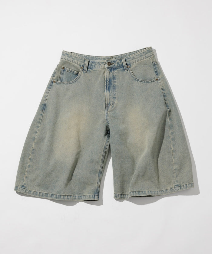 FREAK'S STORE
Wide silhouette vintage processed curve denim cropped Pants