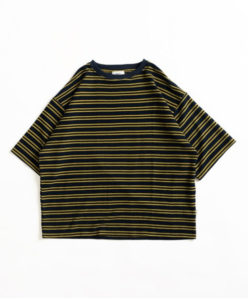 WETTEMPT CREW NECK DRAW CORD BORDER TEE