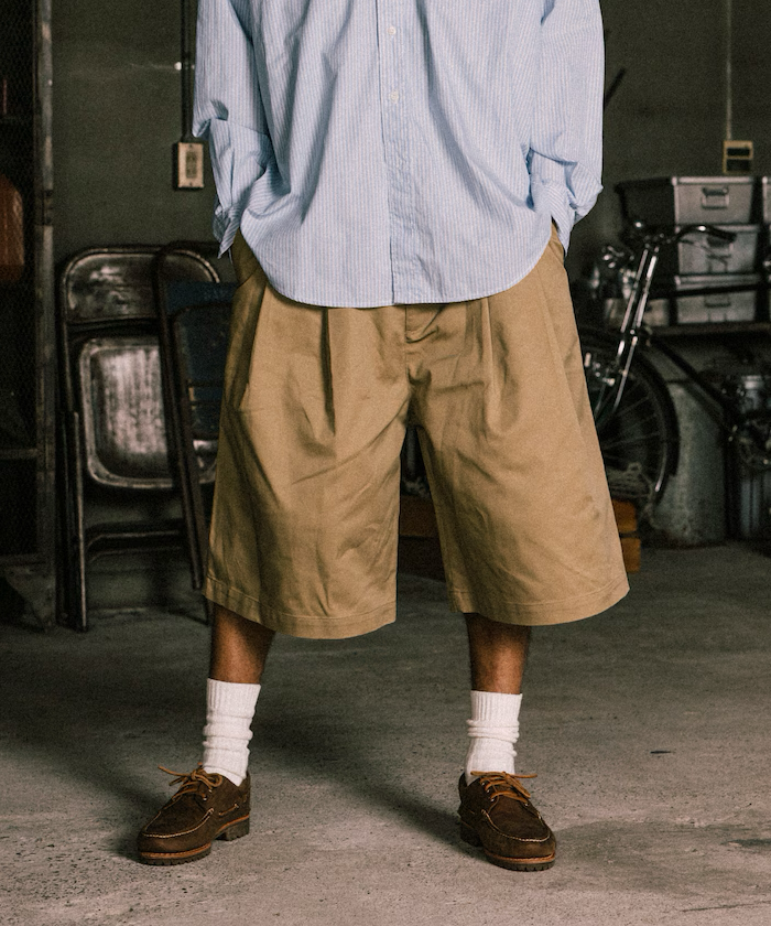 Freak's Store / RED KAP 別注 2TUCK BAGGY WIDE TWILL SHORTS PANTS