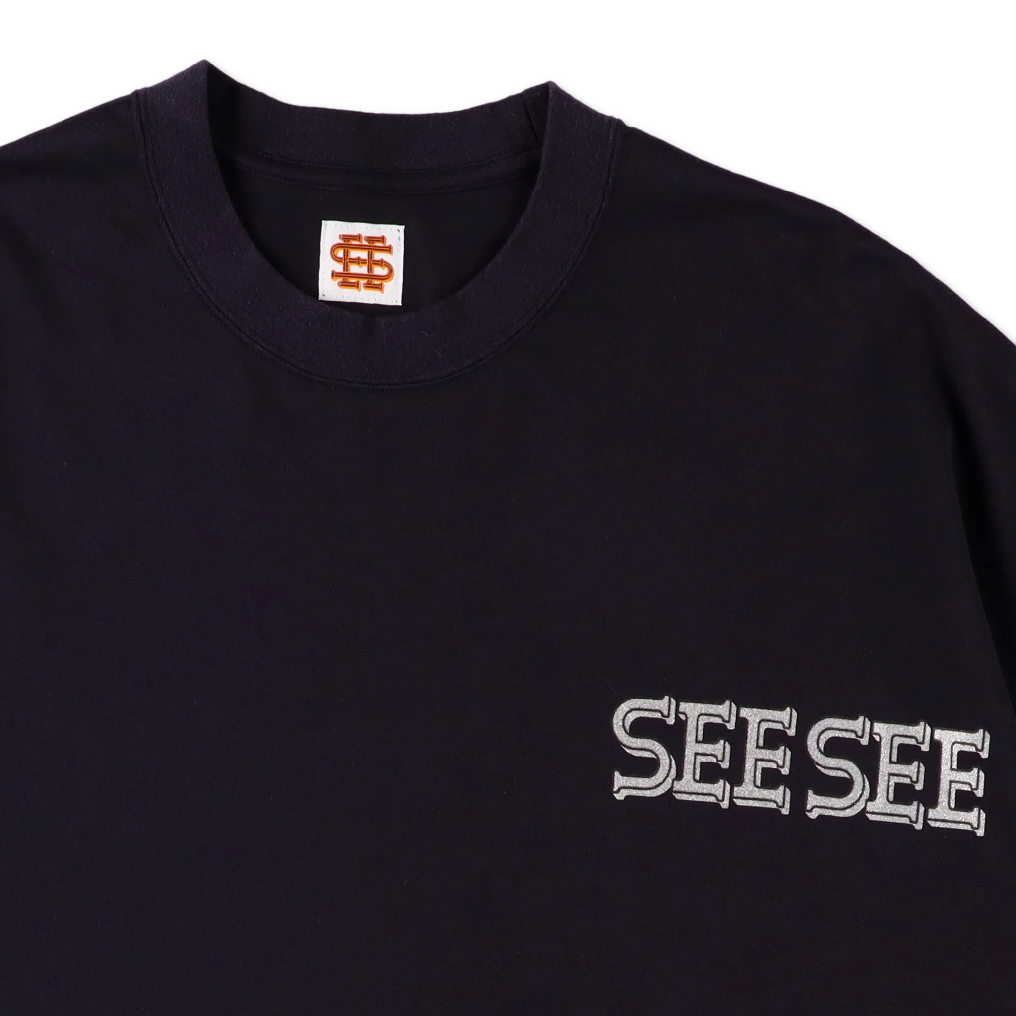 SEE SEE SUPER BIG FLAT TEE REFLECTOR FONT LOGO【10-2】【10-3】