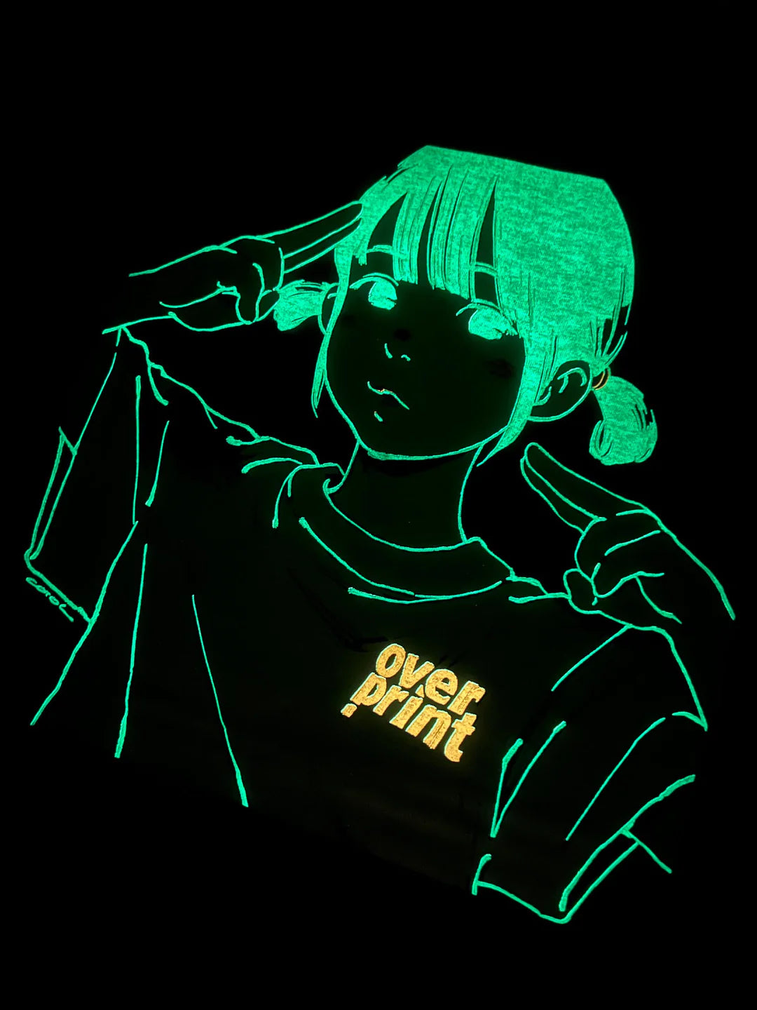 Over Print / POP ART Tee GLOW IN THE DARK
