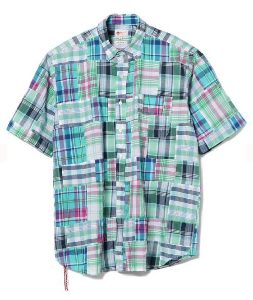 BEAMS JAPAN / マドラスパッチーワーク ボタンダウンシャツ