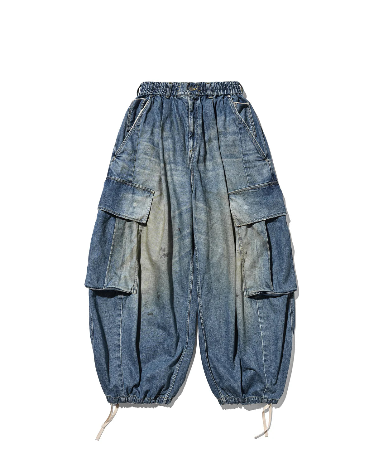 CLESSTE
VINTAGE DYED SELVEDGE DENIM CITY MEGA POCKET BALLOON CARGO PANTS