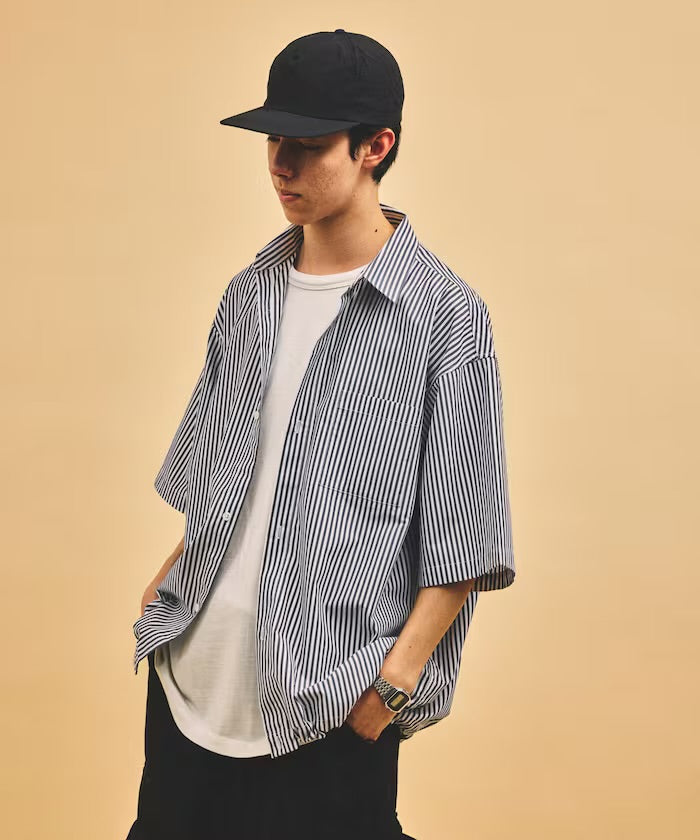 【FREAK'S STORE for BEACH & FES】 Typewriter Spindle Regular Collar S/S Shirt