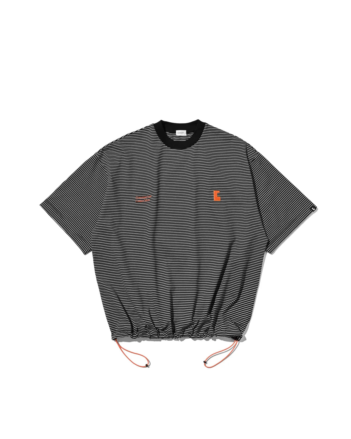 CLESSTE
"C×CONCEPT" STRIPED S/S T-SHIRT WITH DRAWSTRINGS