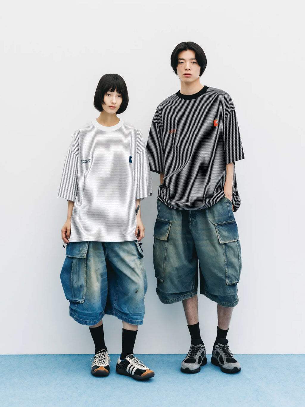 CLESSTE
VINTAGE DYED SELVEDGE DENIM CITY MEGA POCKET BALLOON CARGO HALF PANTS