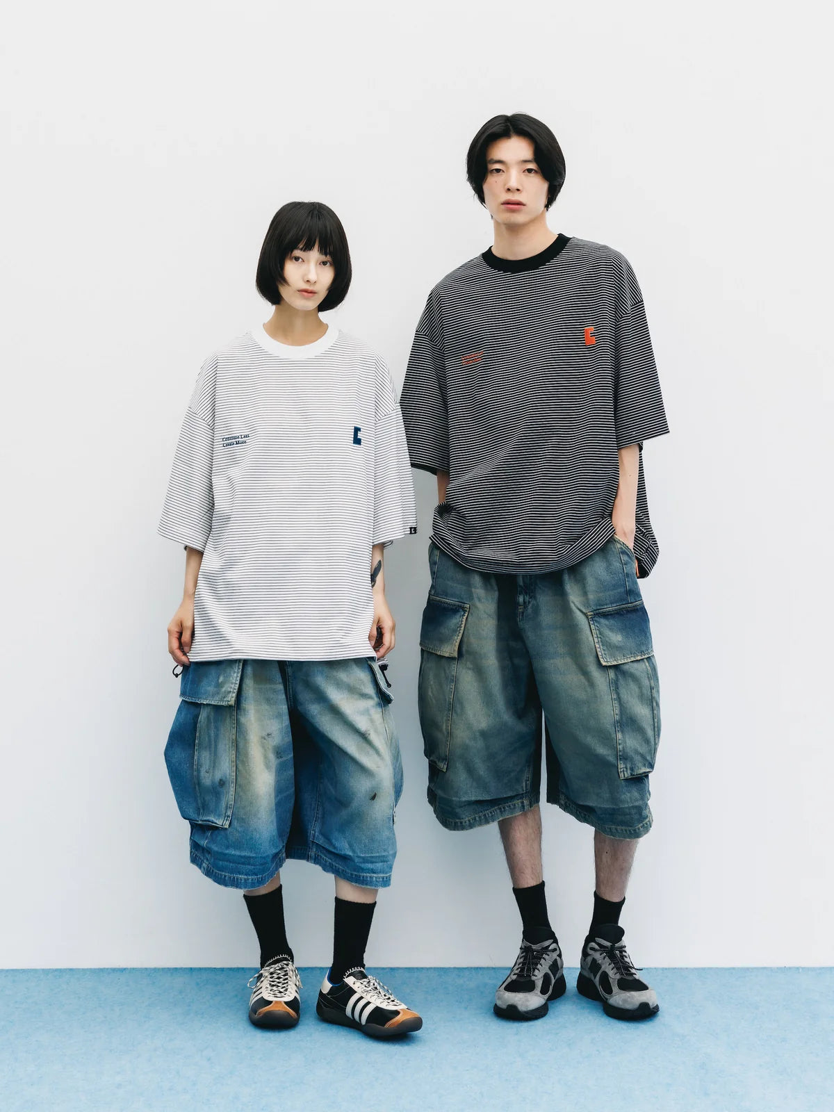 CLESSTE
VINTAGE DYED SELVEDGE DENIM CITY MEGA POCKET BALLOON CARGO HALF PANTS
