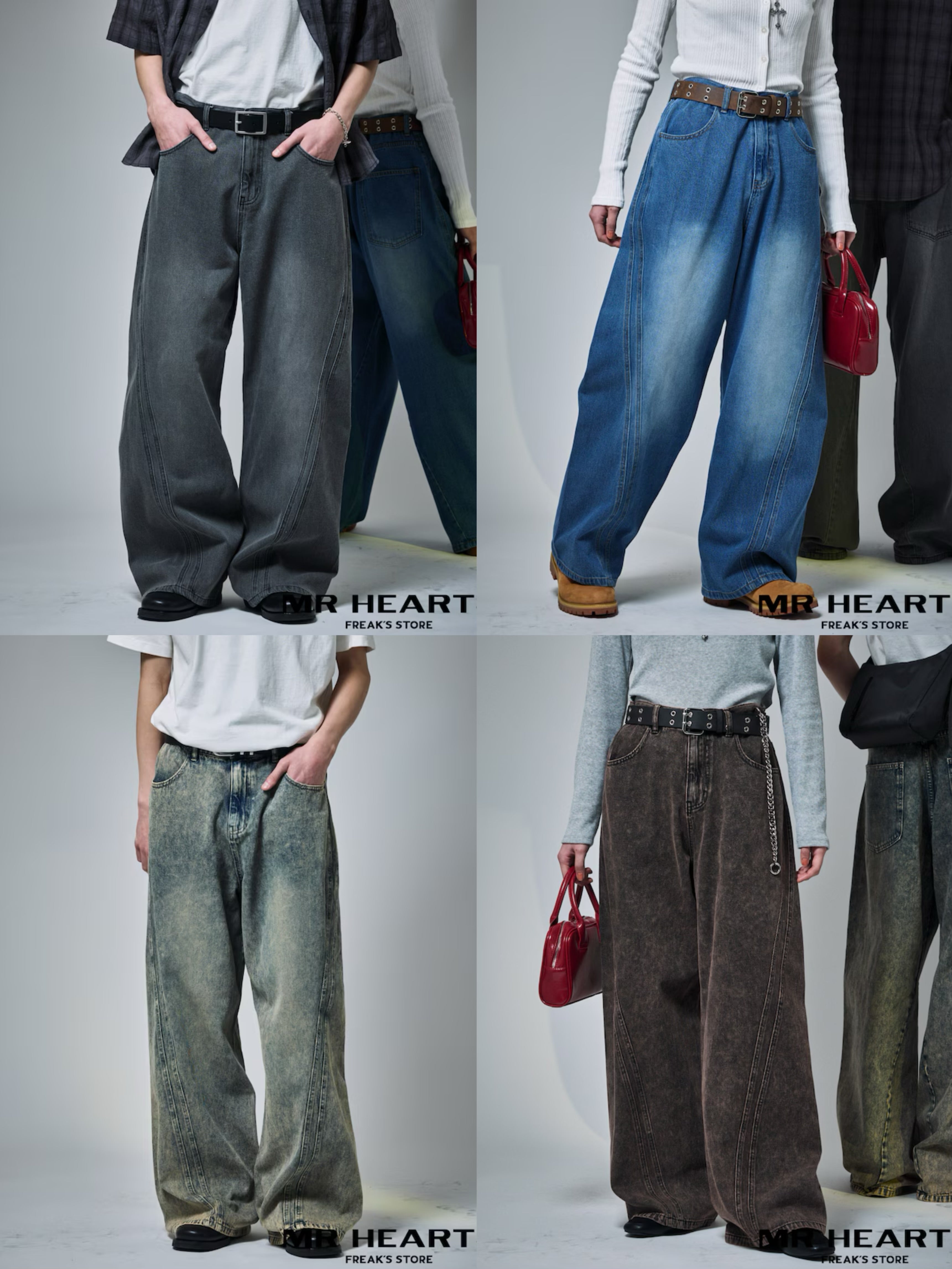 FREAK'S STORE
MR HEARTS
VINTAGE WASH CURVE LINE DENIM [限定展開]