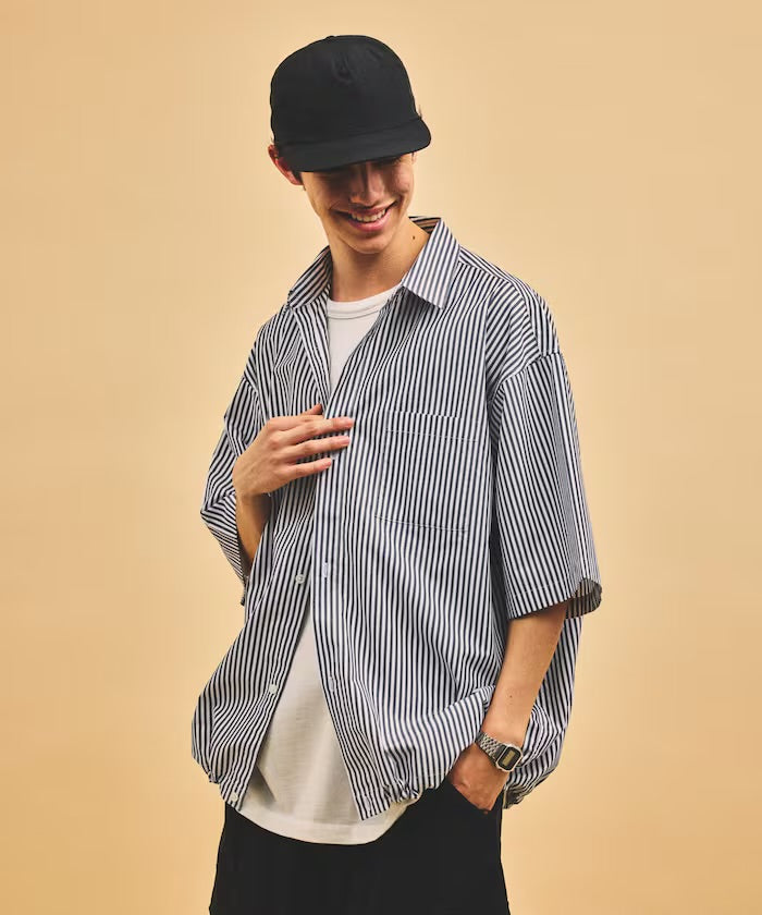 【FREAK'S STORE for BEACH & FES】 Typewriter Spindle Regular Collar S/S Shirt