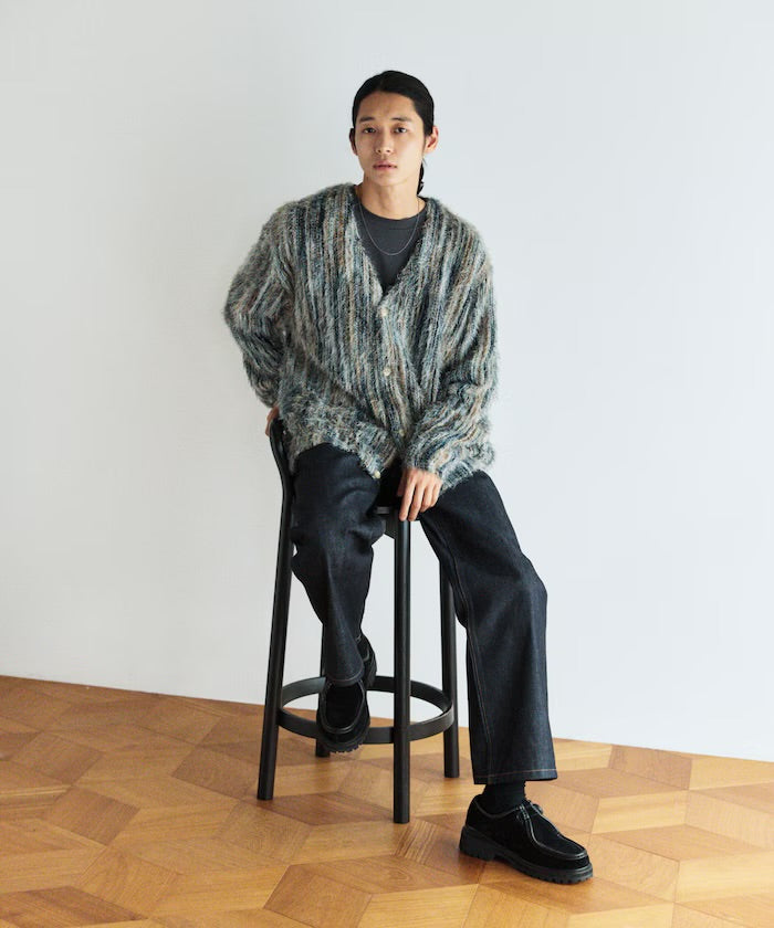 FREAK'S STORE
Relaxed Fit Knit Multi-Striped Cardigan
