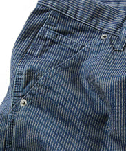 將圖片載入圖庫檢視器 預訂FREAK&#39;S STORE
Wide silhouette distressed double knee hickory Denim pants
