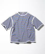 將圖片載入圖庫檢視器 24SS CAHLUMN / Boat Neck Horizontal Stripe T-Shirt
