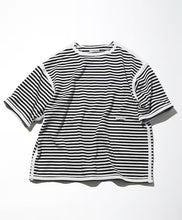 將圖片載入圖庫檢視器 24SS CAHLUMN / Boat Neck Horizontal Stripe T-Shirt
