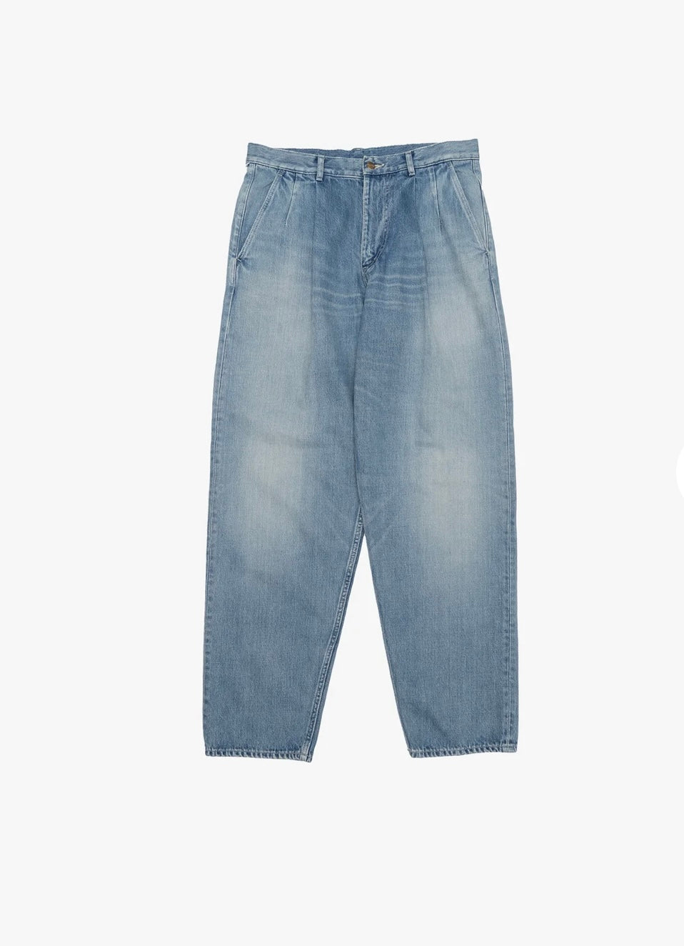 Graphpaper Selvage Denim Two Tuck Tapered Pants -LIGHT FADE-