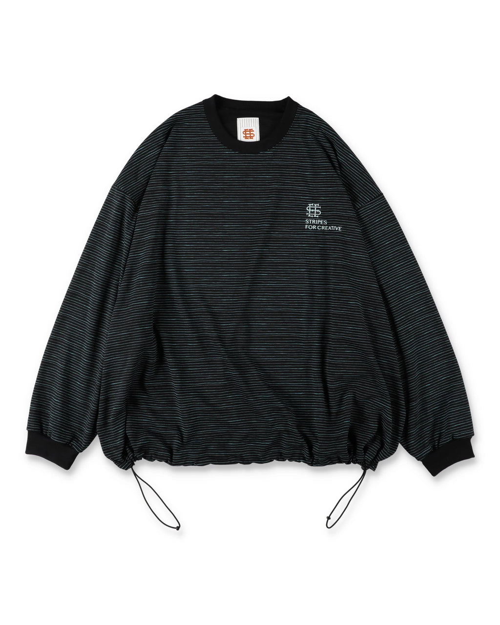 SEE SEE x S.F.C Super Big LS Border Tech Tee W Drawstrings