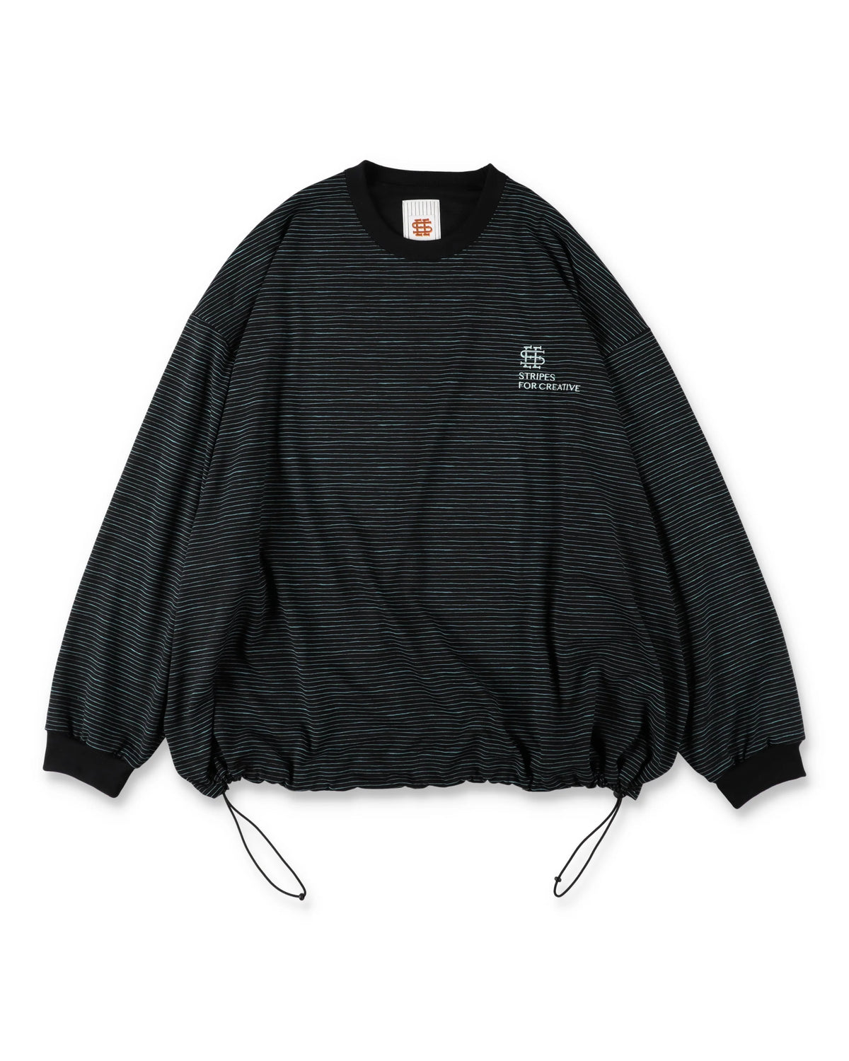 SEE SEE x S.F.C Super Big LS Border Tech Tee W Drawstrings