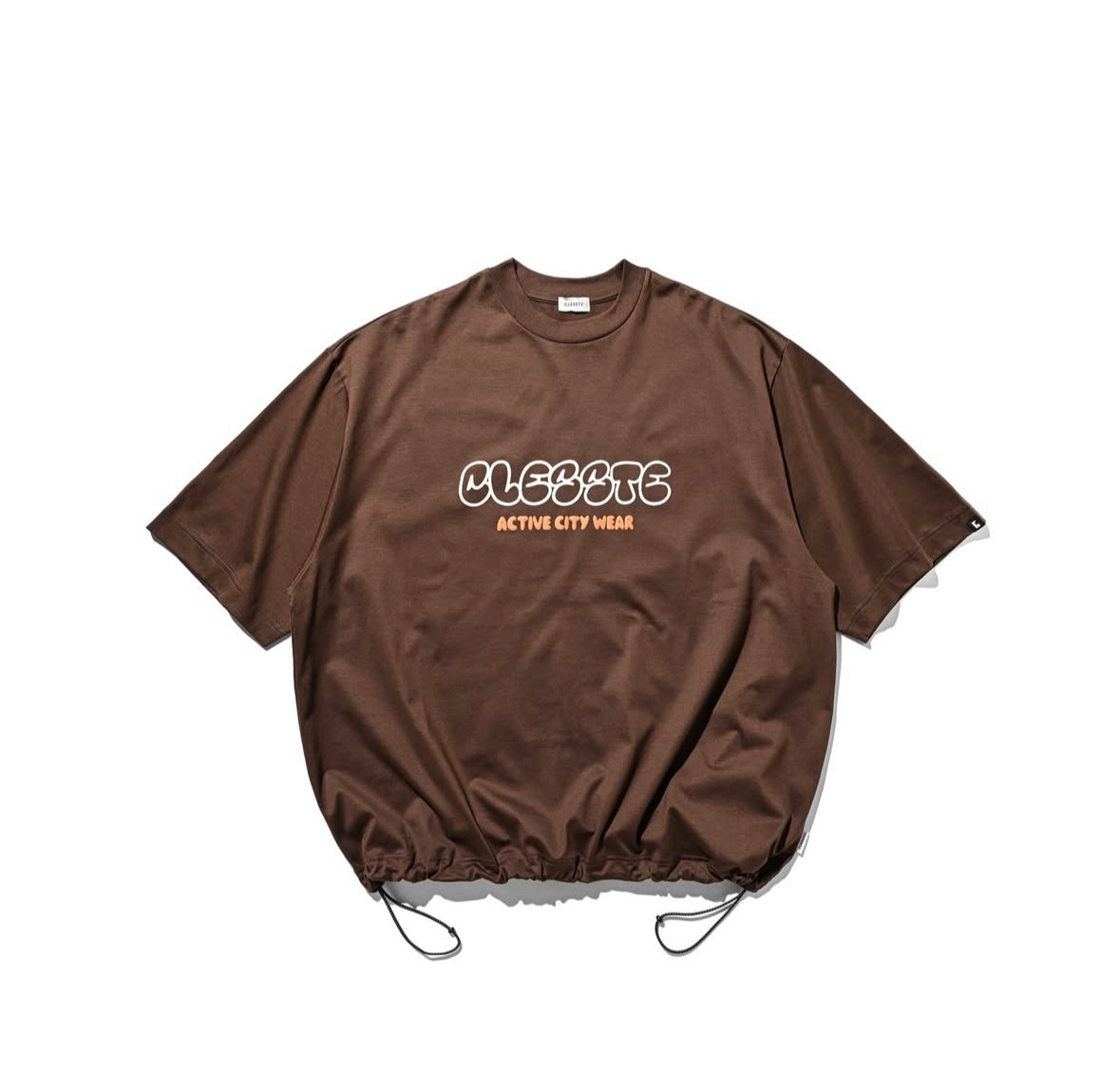 CLESSTE BUBBLE LOGO PRINT MASSIVE T-SHIRT WITH DRAWSTRINGS