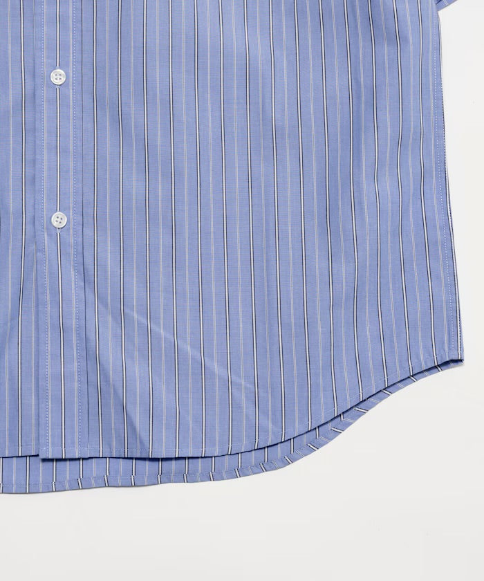 新款預訂 FREAK'S STORETypewriter Regular Collar Short Sleeve Striped Shirt