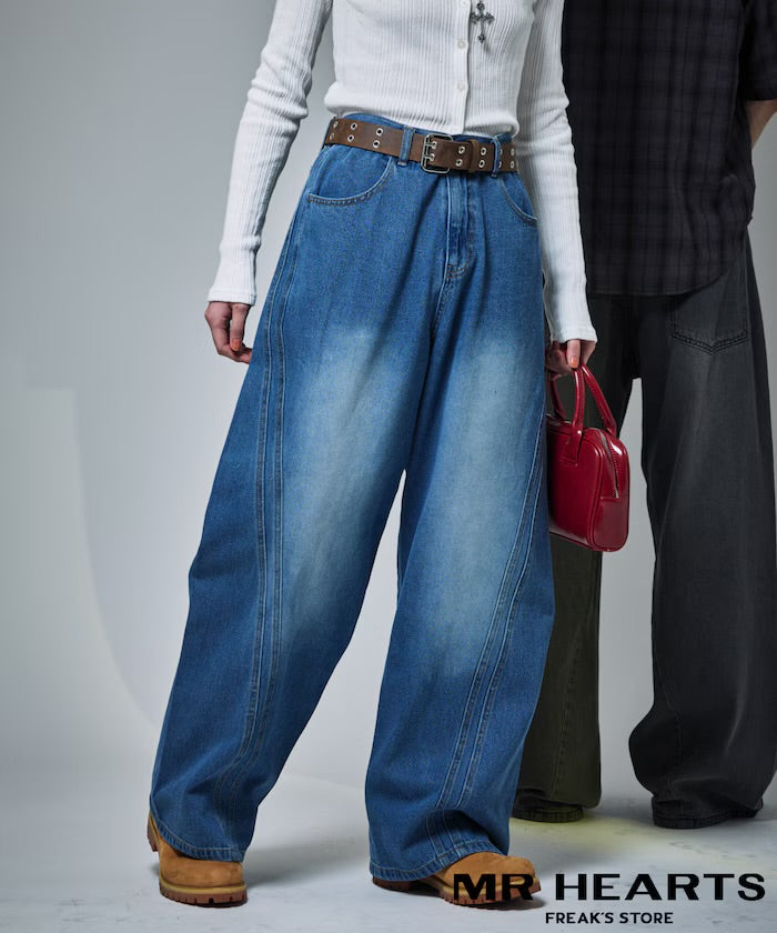 FREAK'S STORE
MR HEARTS
VINTAGE WASH CURVE LINE DENIM [限定展開]
