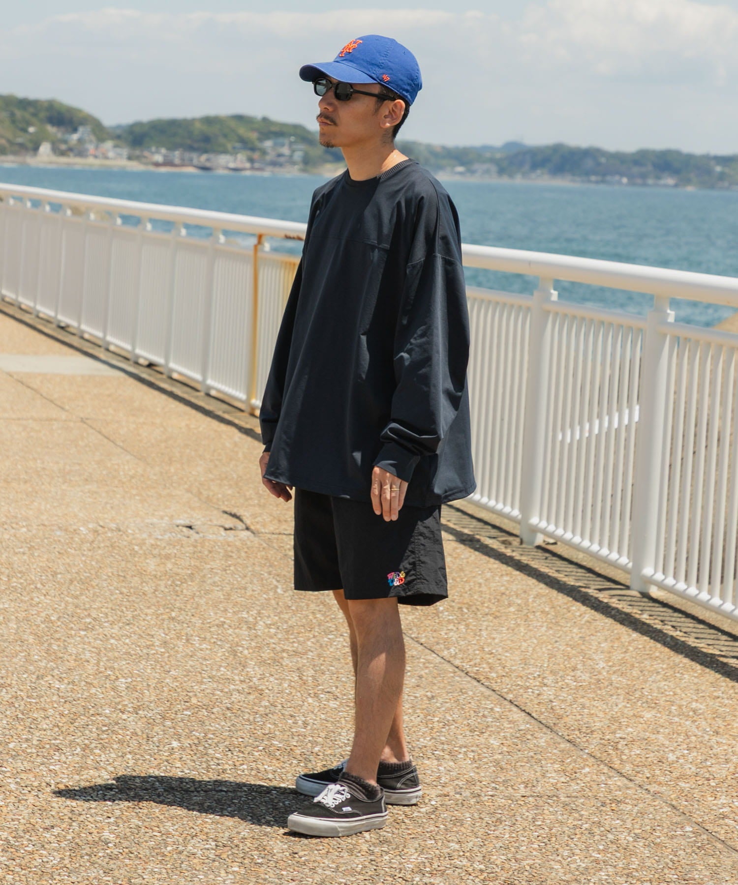 Wide Dad　GRAPHIC SHORTS WITH HATCH
