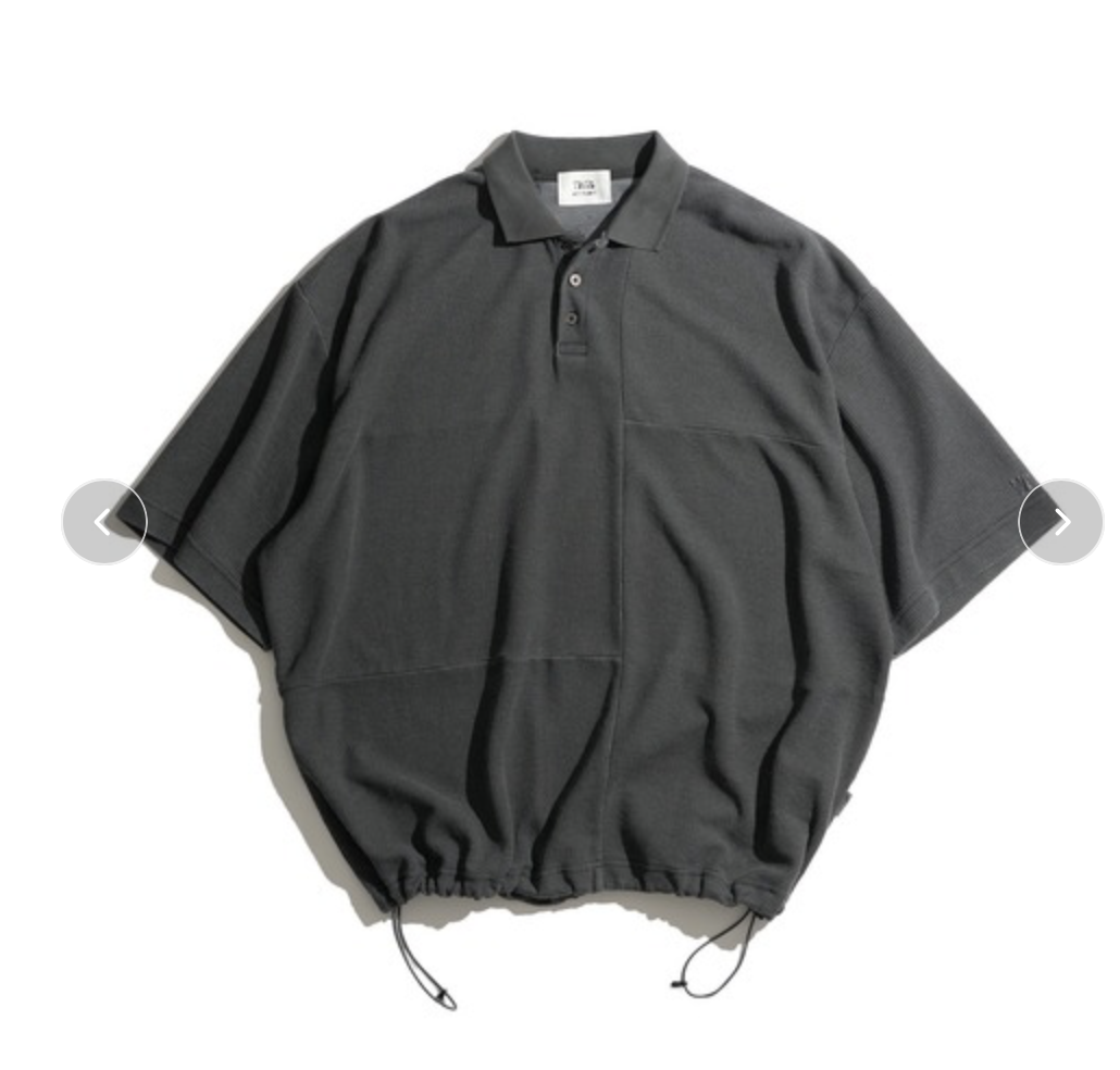 WETTEMPT / SWITCHING PIGMENT WAFFLE POLO / 切り替えピグメントワッフルポロ