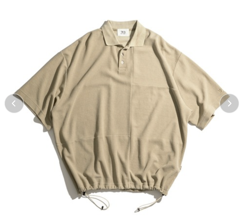 WETTEMPT / SWITCHING PIGMENT WAFFLE POLO / 切り替えピグメントワッフルポロ