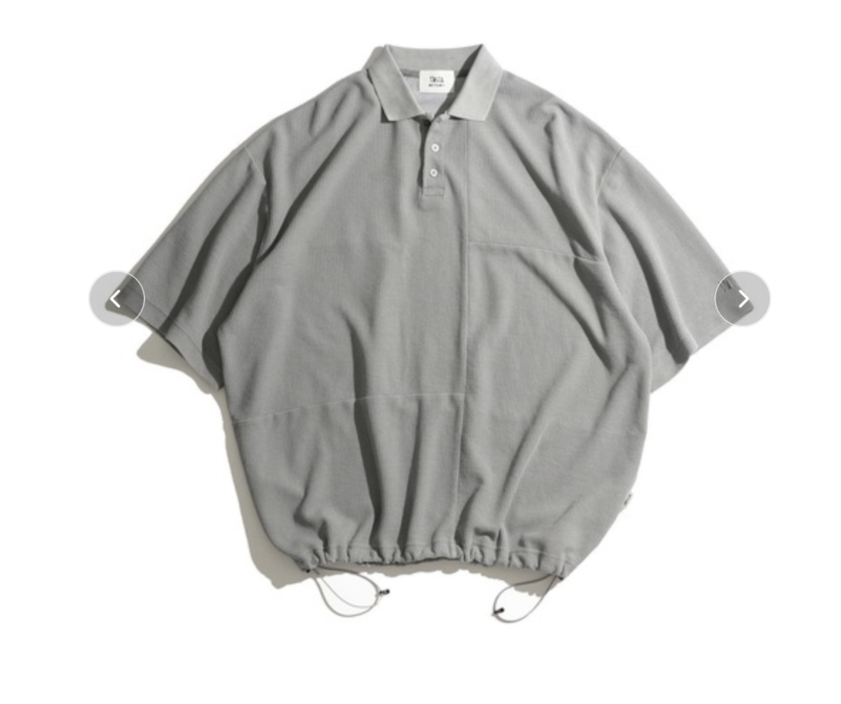 WETTEMPT / SWITCHING PIGMENT WAFFLE POLO / 切り替えピグメントワッフルポロ