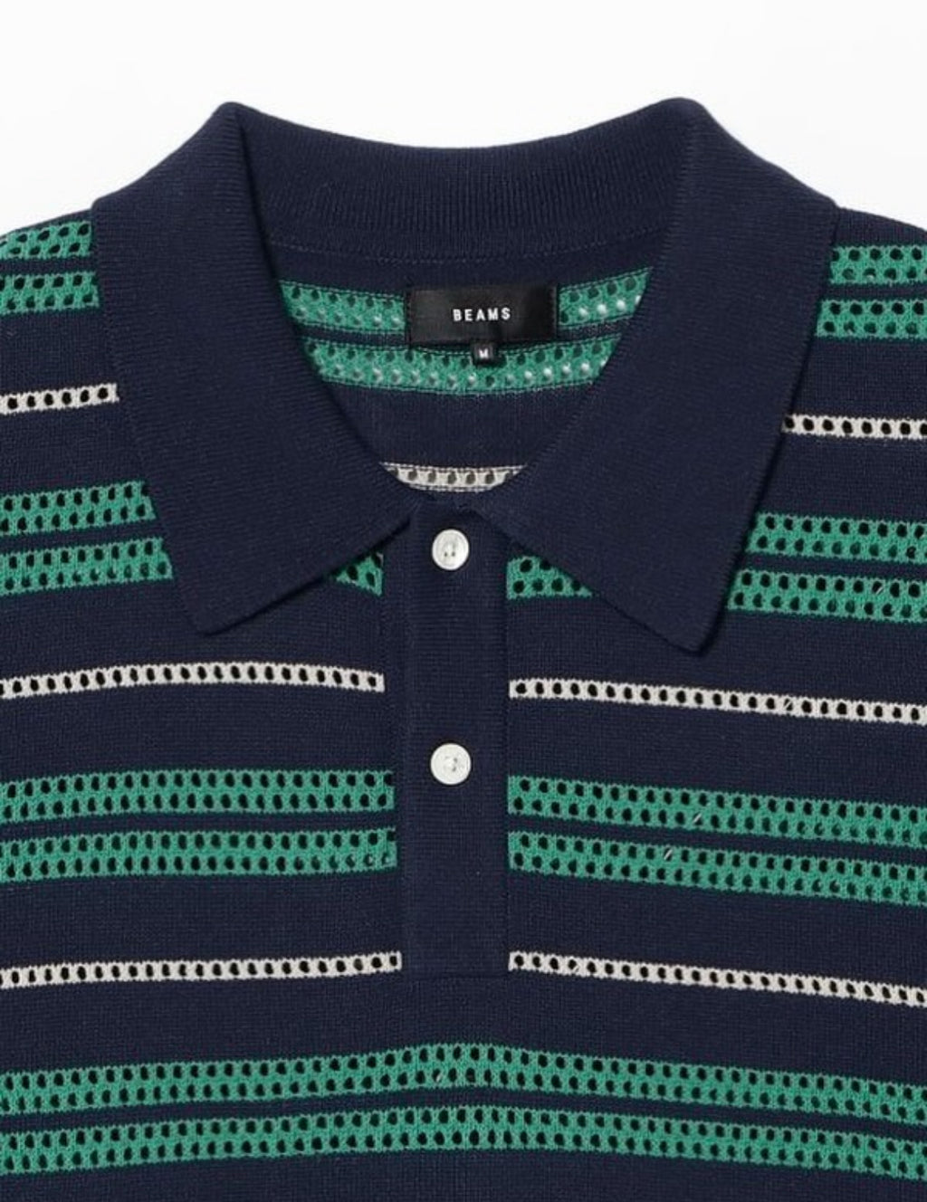 BEAMS
12 Gauge Border Polo Shirt