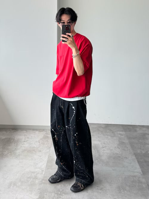 WETTEMPT
2TUCK PAINT DENIM PANTS