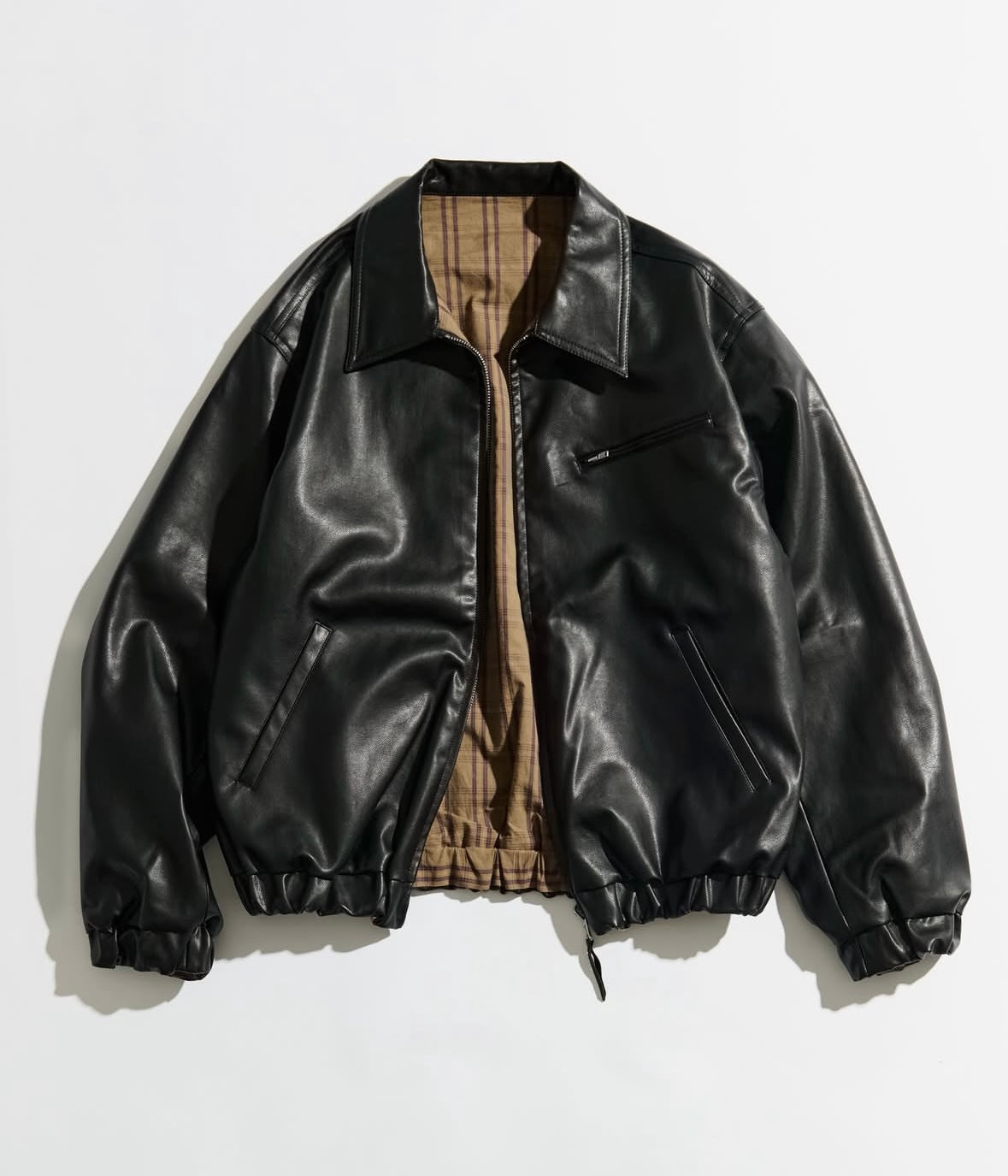 WETTEMPT REVERSIBLE CHECK SYNTHETIC BLOUSON