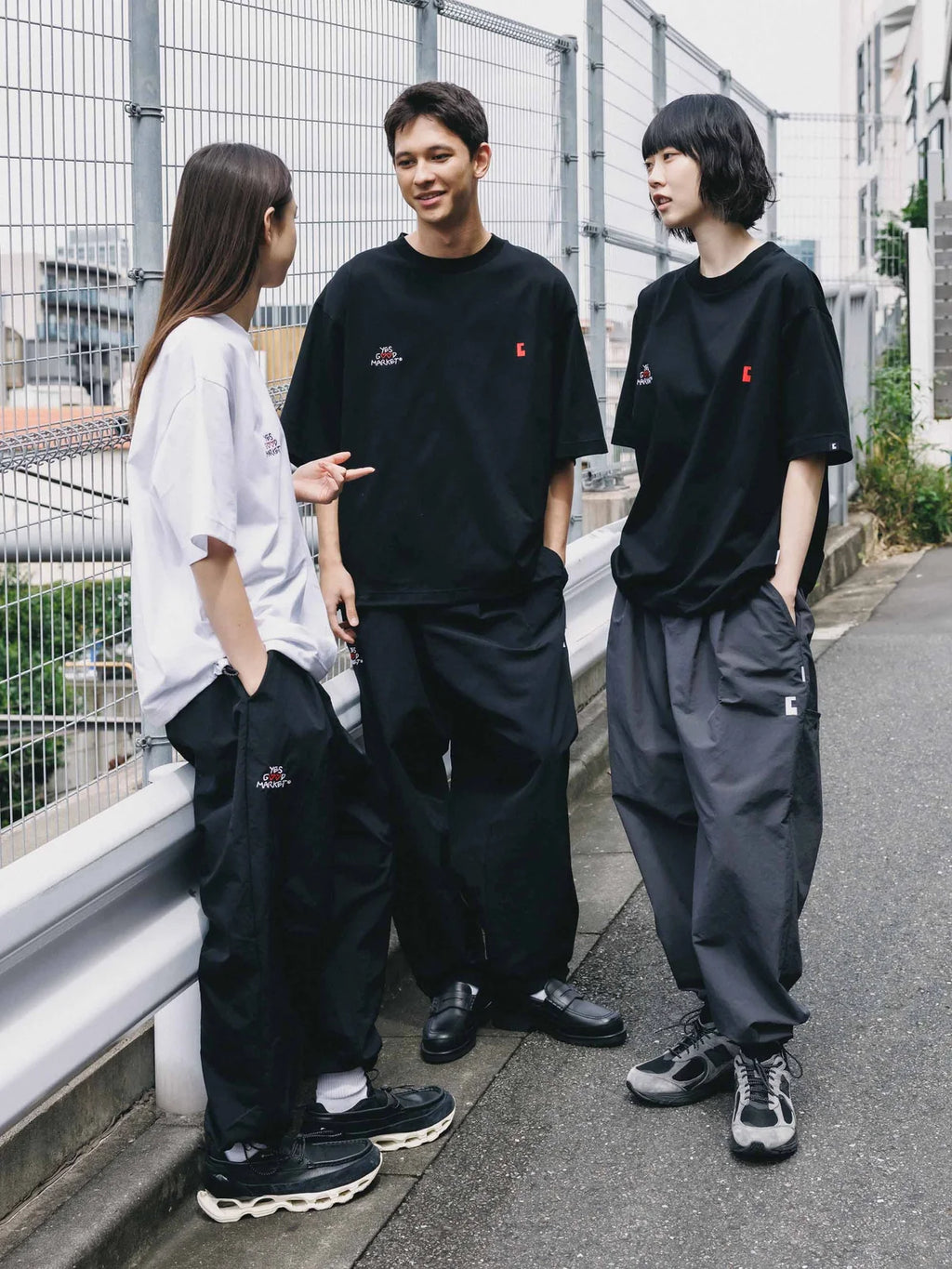 CLESSTE
【LIMITED】 “YES G♡♡D MARKET" S/S T-SHIRT WITH DRAWSTRINGS (BLACK)