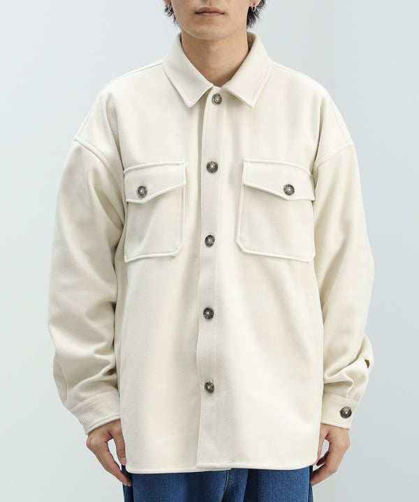 BEAMS HEART
Knit Melton CPO Shirt Jacket