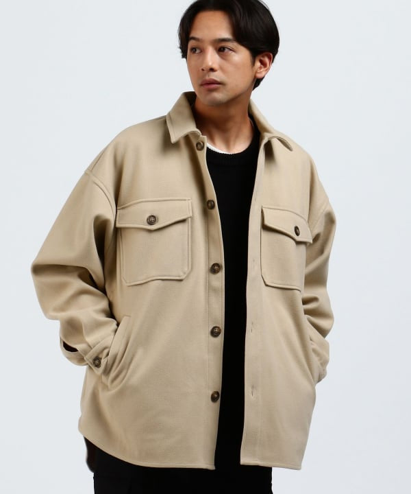 BEAMS HEART
Knit Melton CPO Shirt Jacket