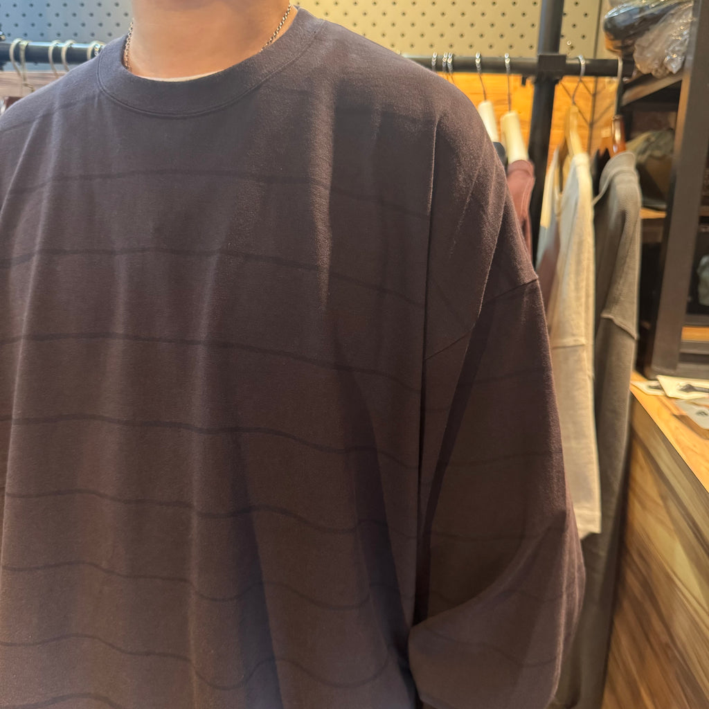 S.F.C SIDE STRIPE SUPER BIG LS TEE (DISCHARGED) NAVY 【SFCFW25CS06】(N)