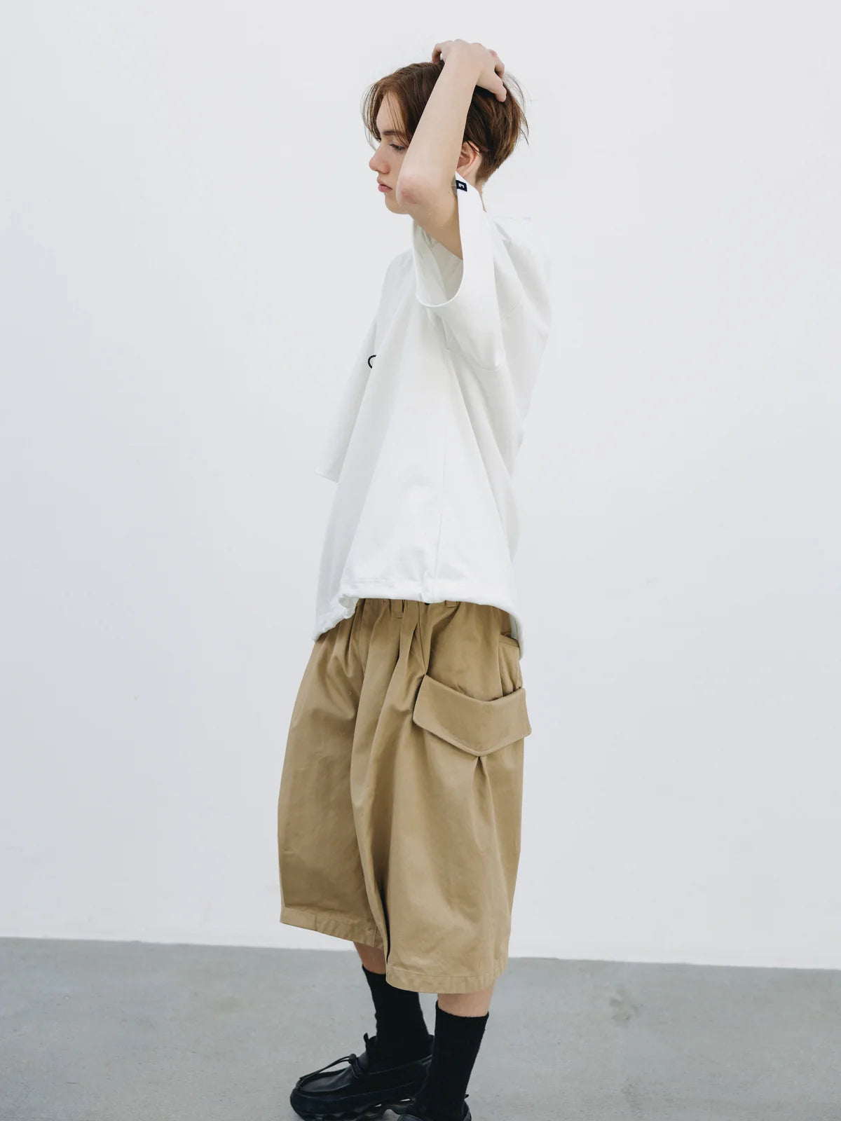 CLESSTE FLAP WIDE BALLOON HALF PANTS