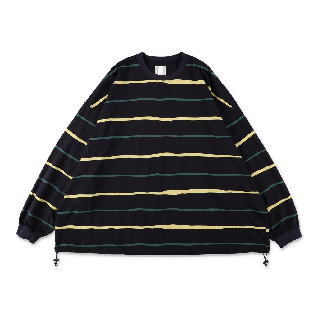 S.F.C SUPER BIG STRIPE LS TEE (W/DRAWSTRINGS)