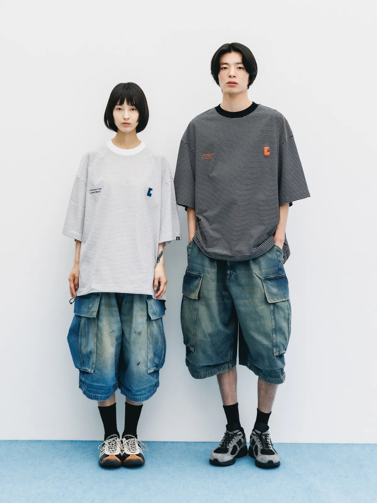 CLESSTE
VINTAGE DYED SELVEDGE DENIM CITY MEGA POCKET BALLOON CARGO HALF PANTS