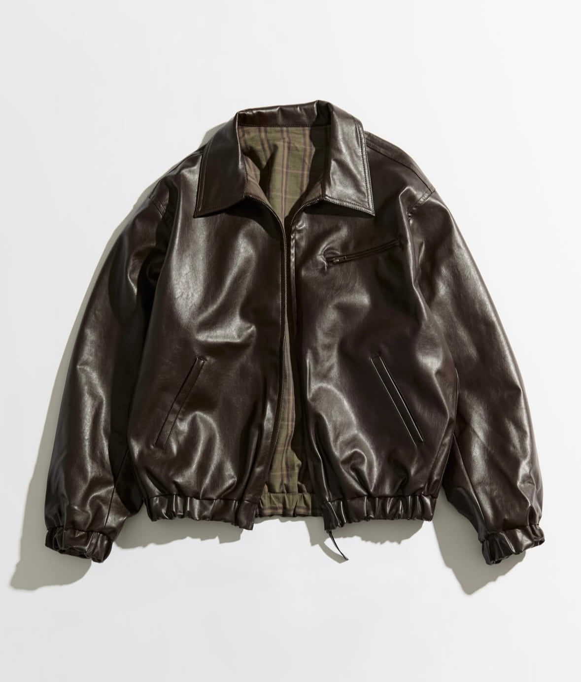 WETTEMPT REVERSIBLE CHECK SYNTHETIC BLOUSON