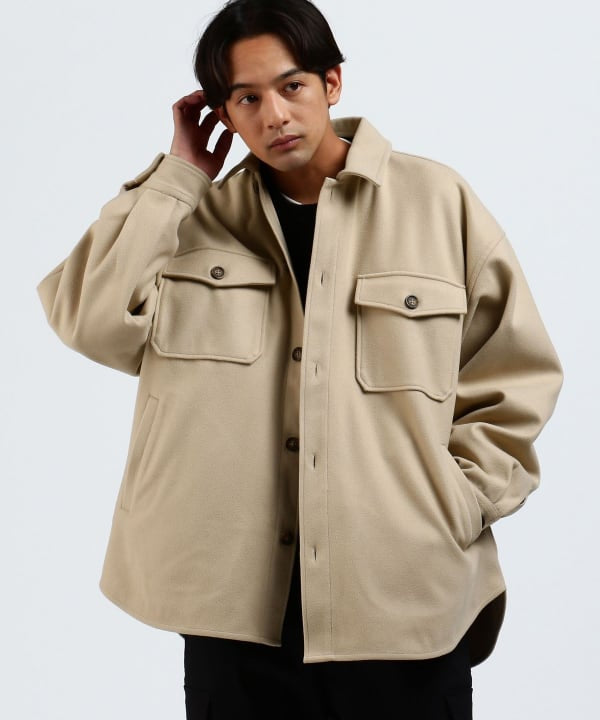 BEAMS HEART
Knit Melton CPO Shirt Jacket
