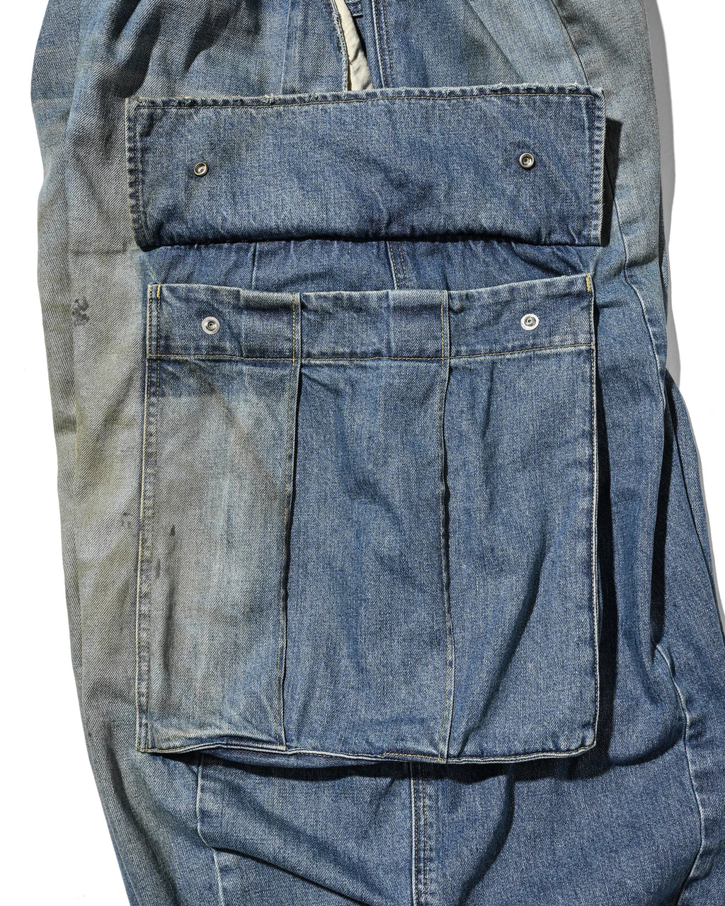 CLESSTE
VINTAGE DYED SELVEDGE DENIM CITY MEGA POCKET BALLOON CARGO PANTS