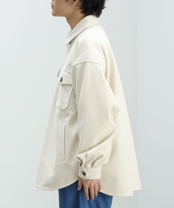 BEAMS HEART
Knit Melton CPO Shirt Jacket