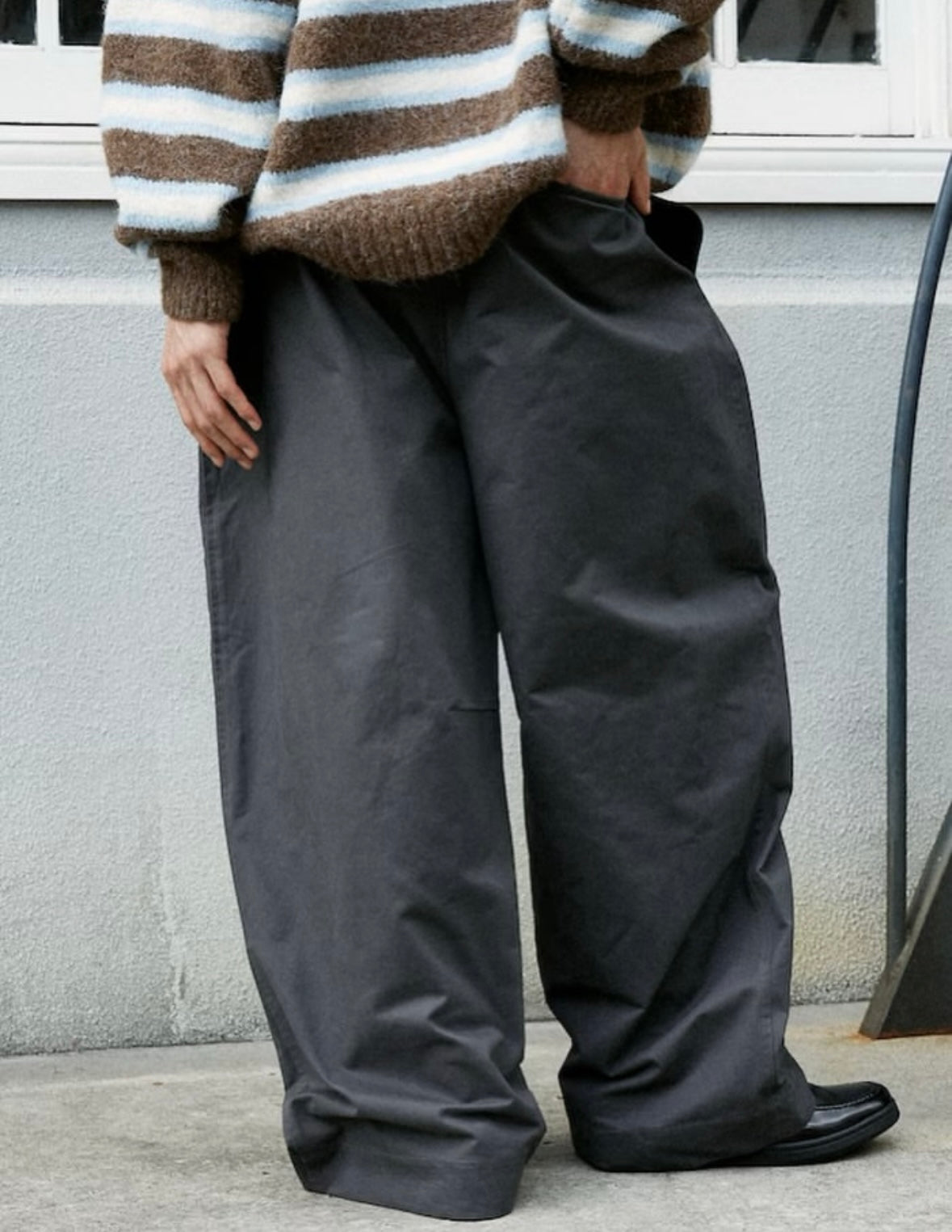 PUBLUX
Over Wide Curve Pants[Limited products]