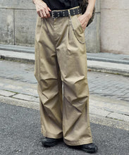 將圖片載入圖庫檢視器 預訂PUBLUX
Tucked wide twill Pants[Limited products]
