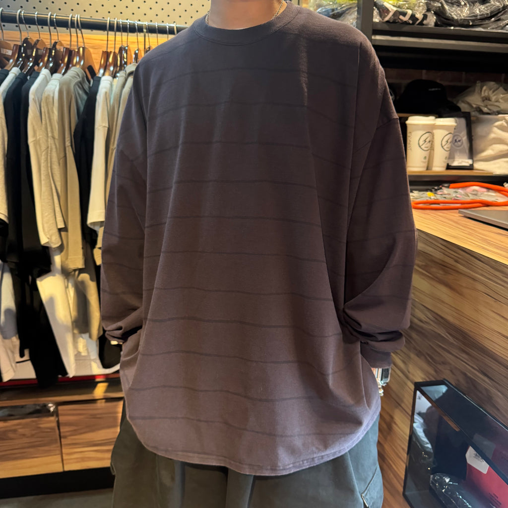 S.F.C SIDE STRIPE SUPER BIG LS TEE (DISCHARGED) NAVY 【SFCFW25CS06】(N)