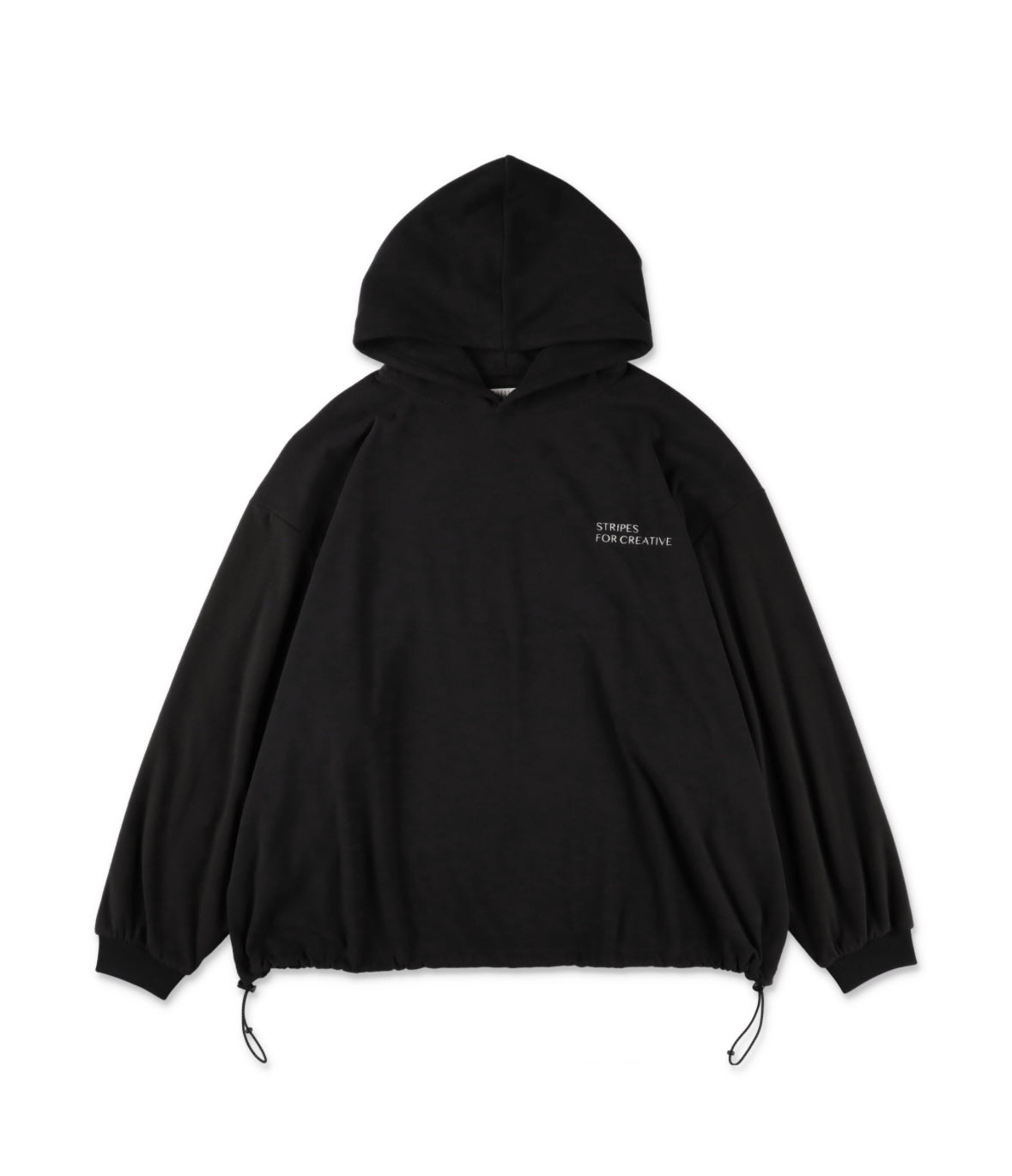 S.F.C FLEECE SUPER BIG HOODY LS TEE W/DRAWSTRINGS