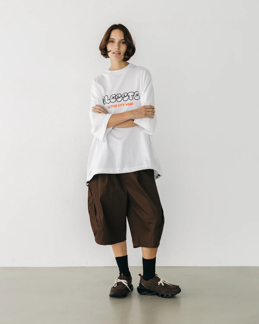 CLESSTE BUBBLE LOGO PRINT MASSIVE T-SHIRT WITH DRAWSTRINGS