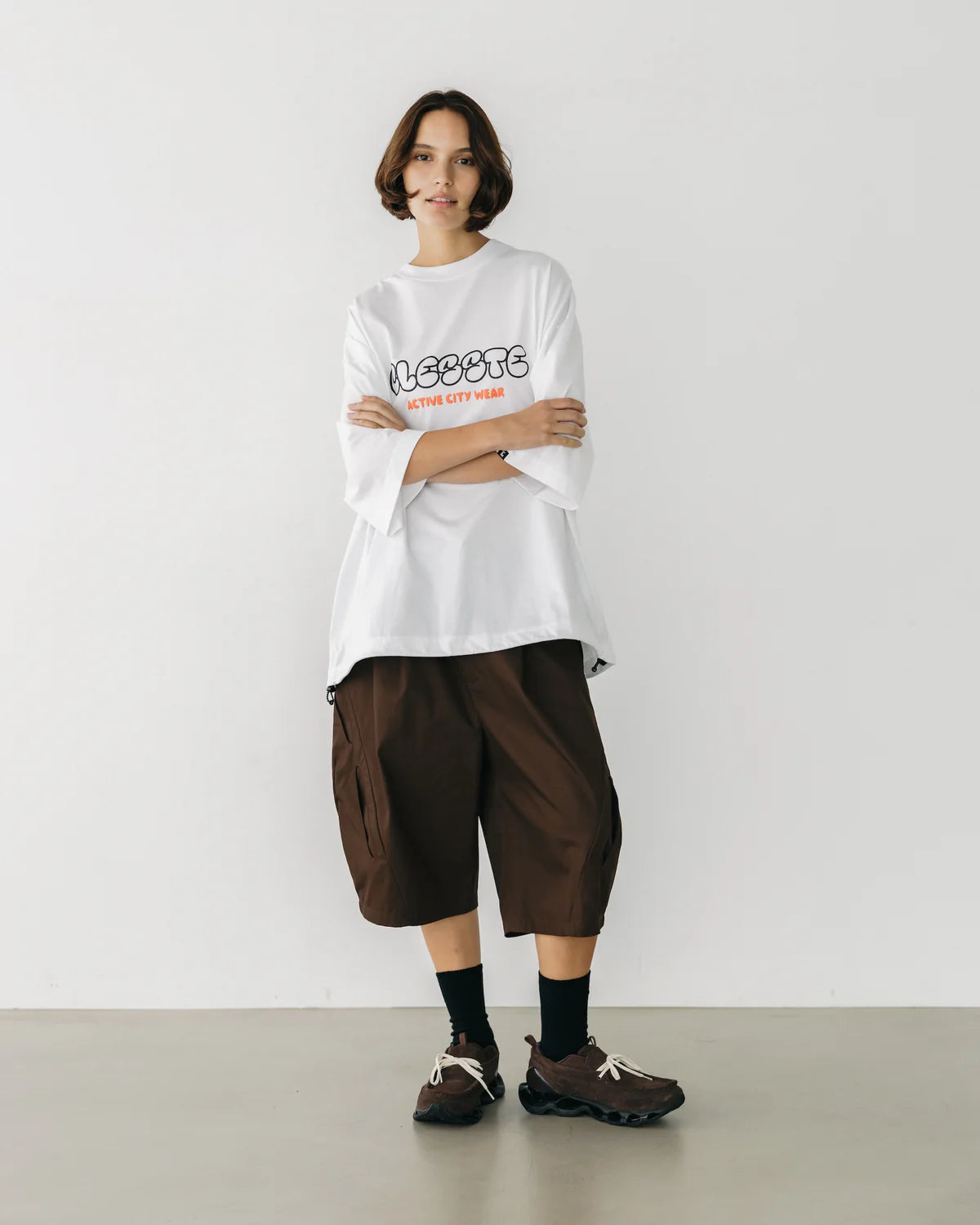 CLESSTE BUBBLE LOGO PRINT MASSIVE T-SHIRT WITH DRAWSTRINGS